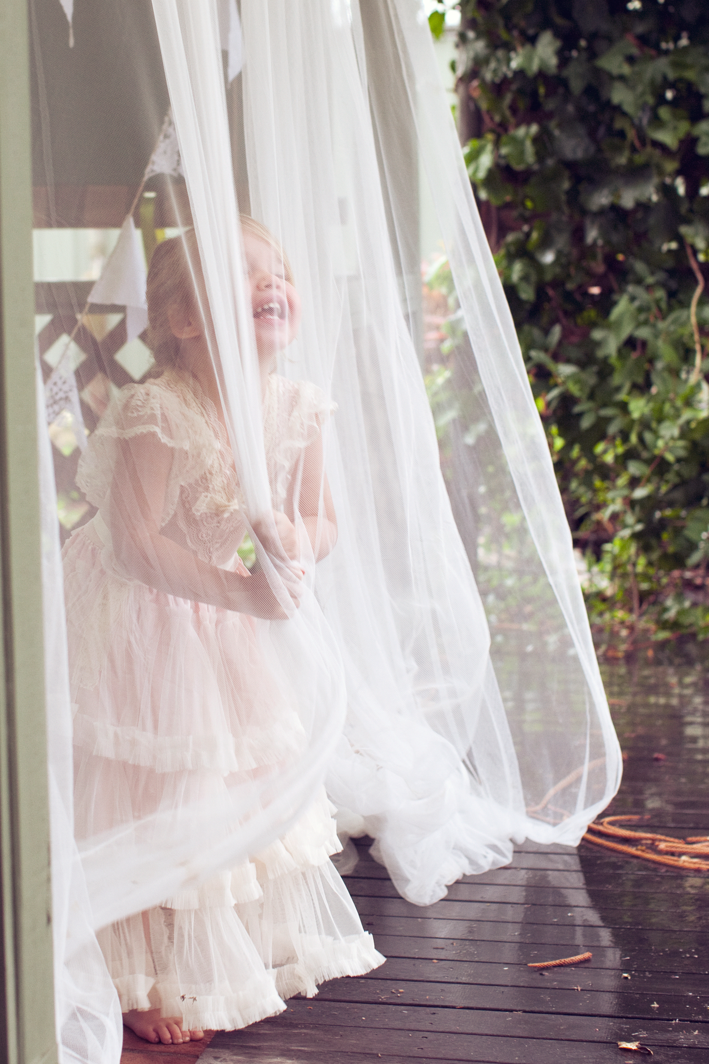 pink, dress, flower girl, wedding, dollcake, new, midi length, lace, ivory, side view