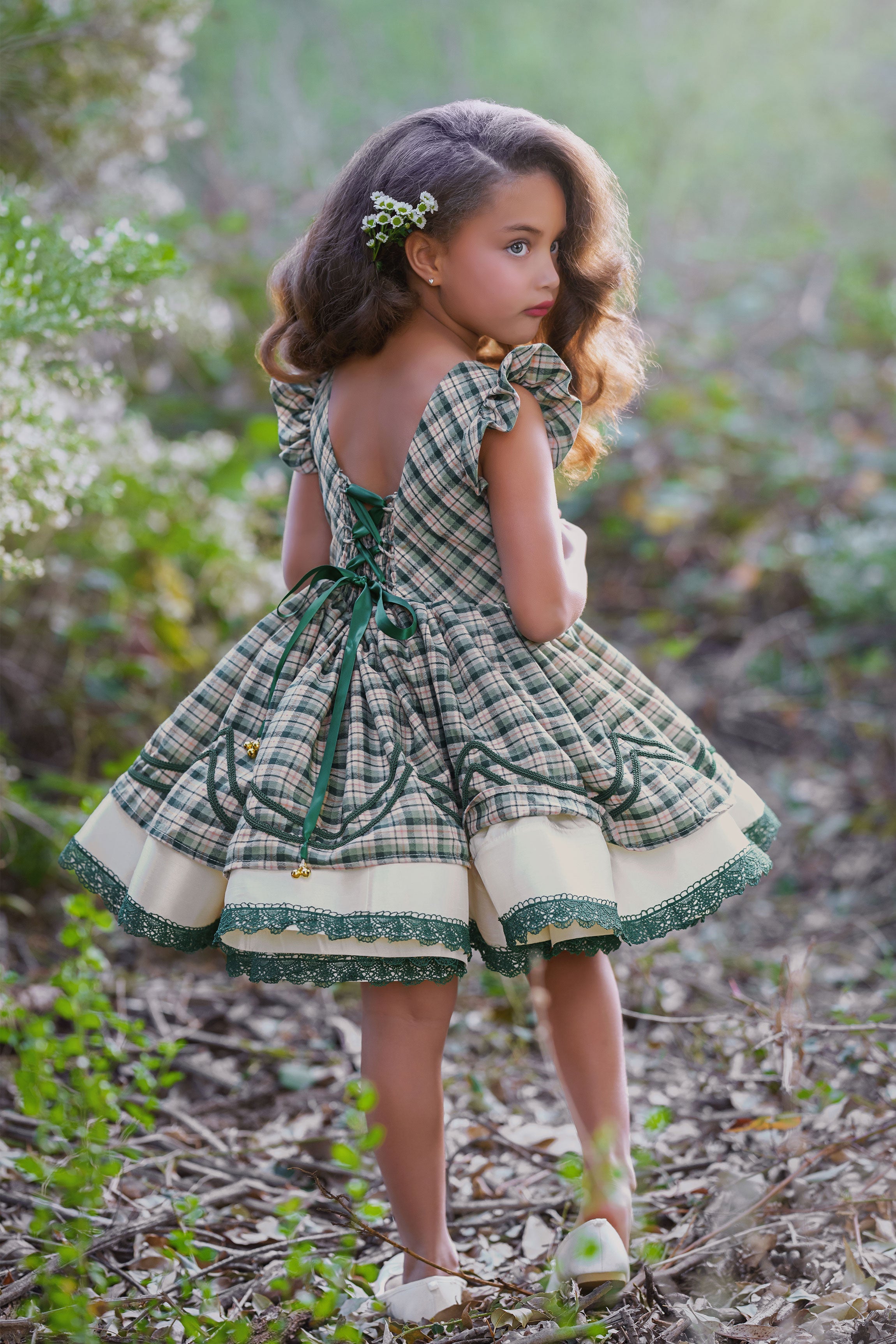 A Touch of Tartan Gleam Dress (Green)