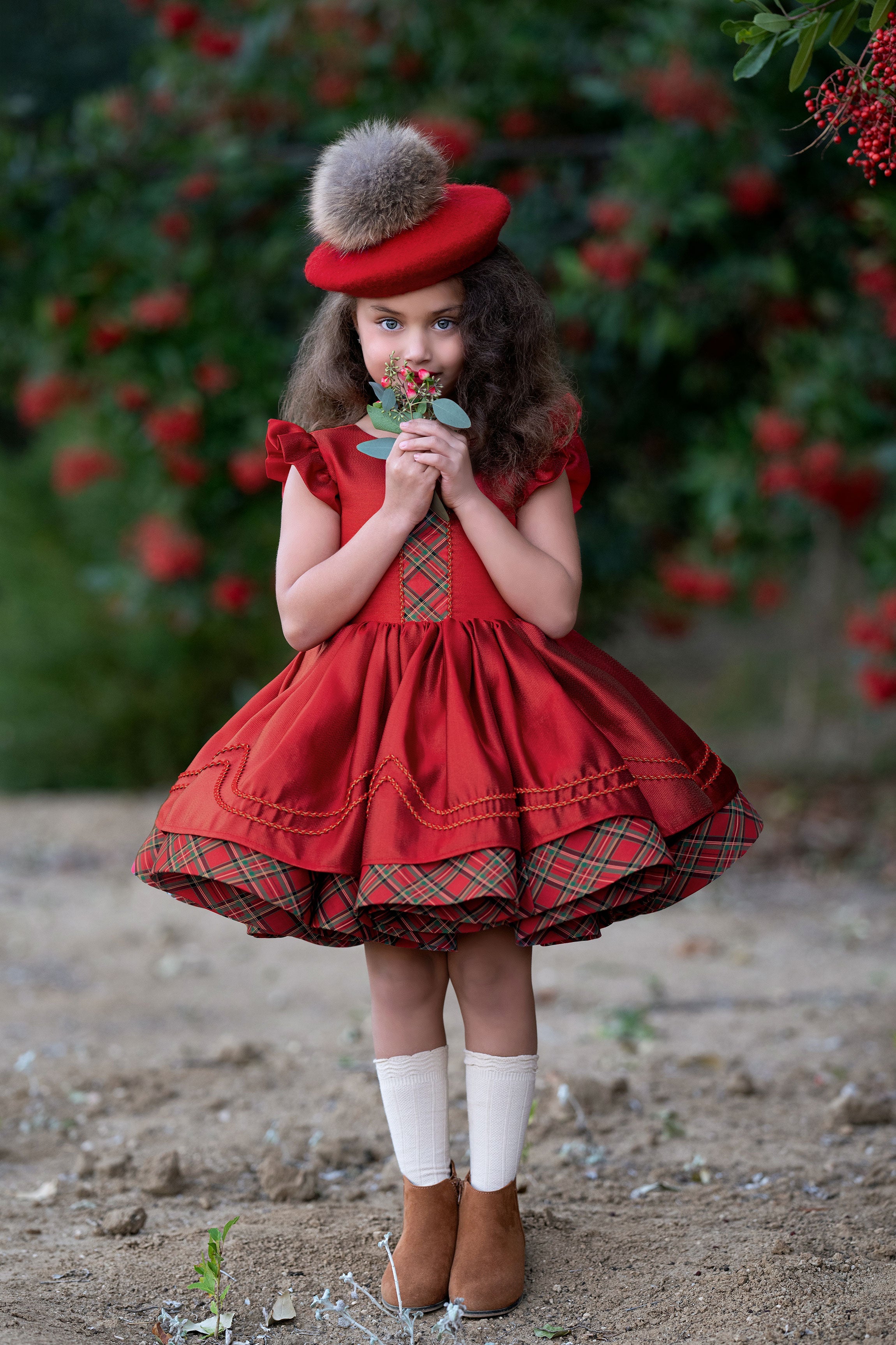 A Touch of Tartan Gleam Dress (Red)