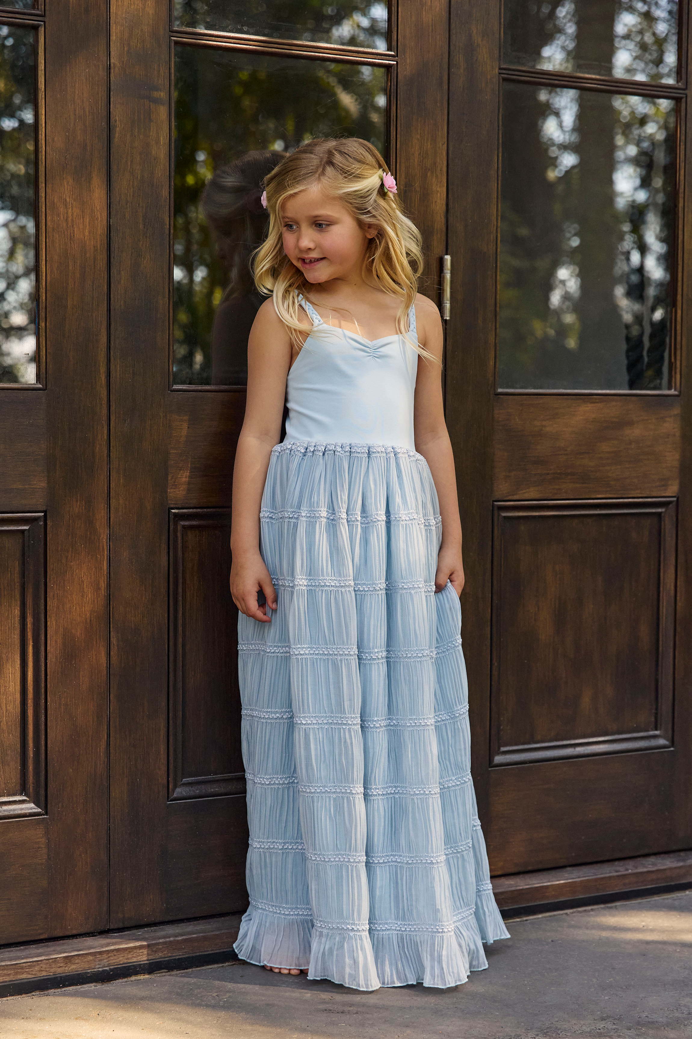 Indigo Plaited Tutu Frock