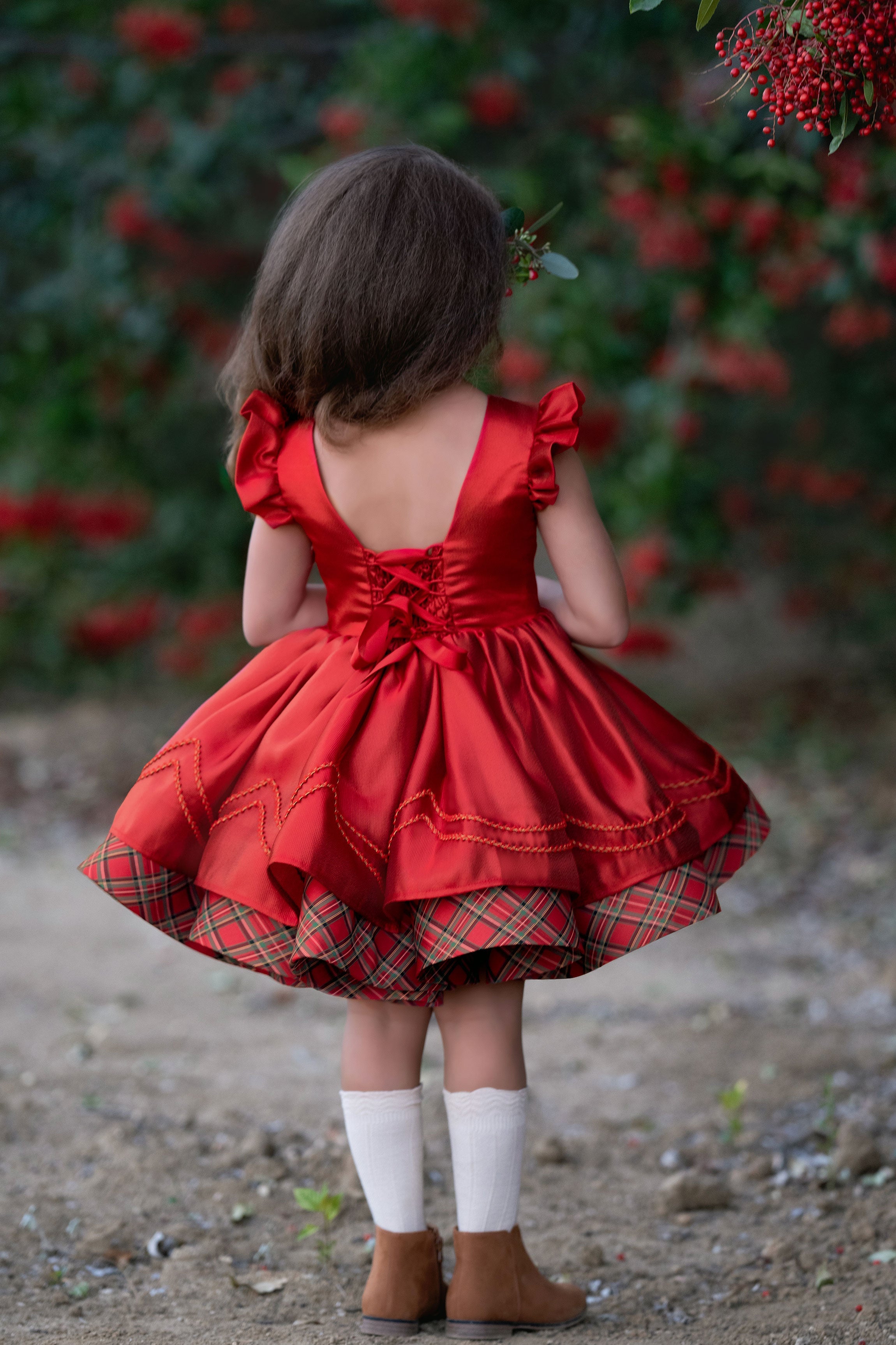 A Touch of Tartan Gleam Dress (Red)