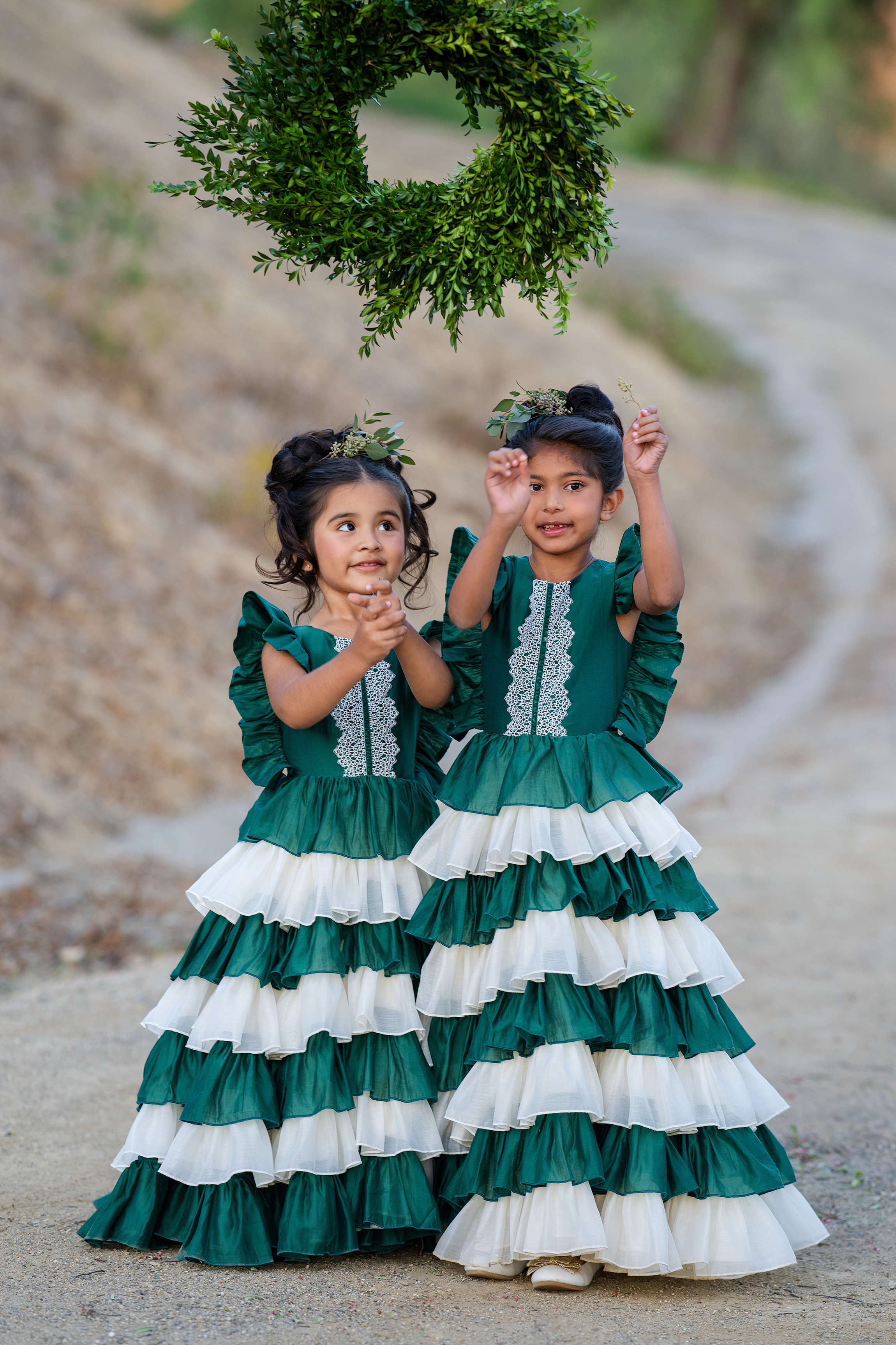 Christmas Skirt Frock (Green)