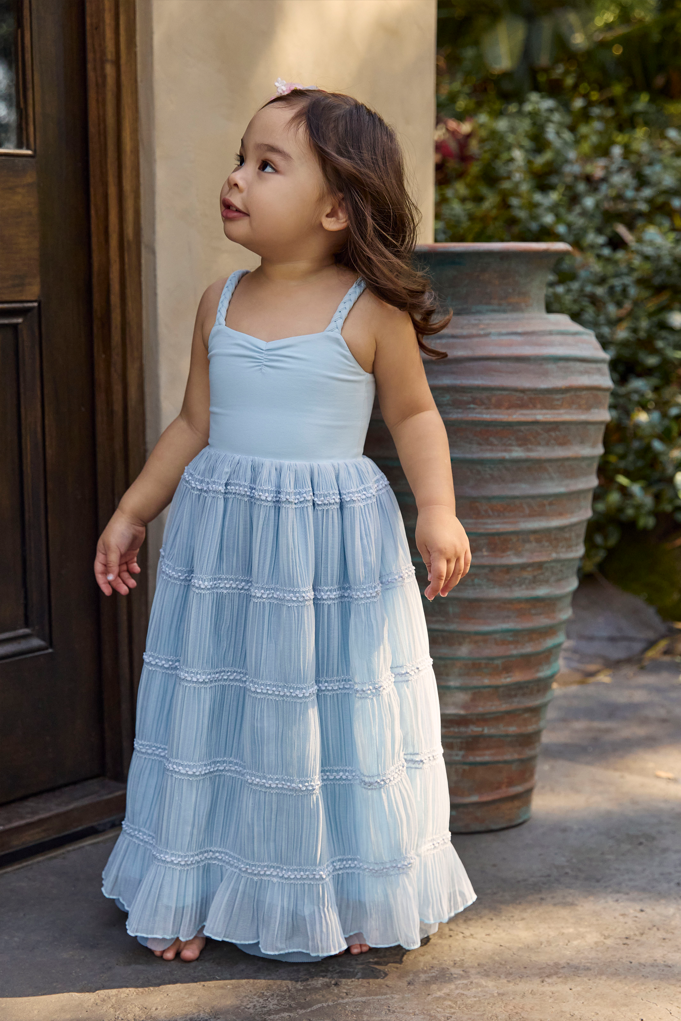 Indigo Plaited Tutu Frock