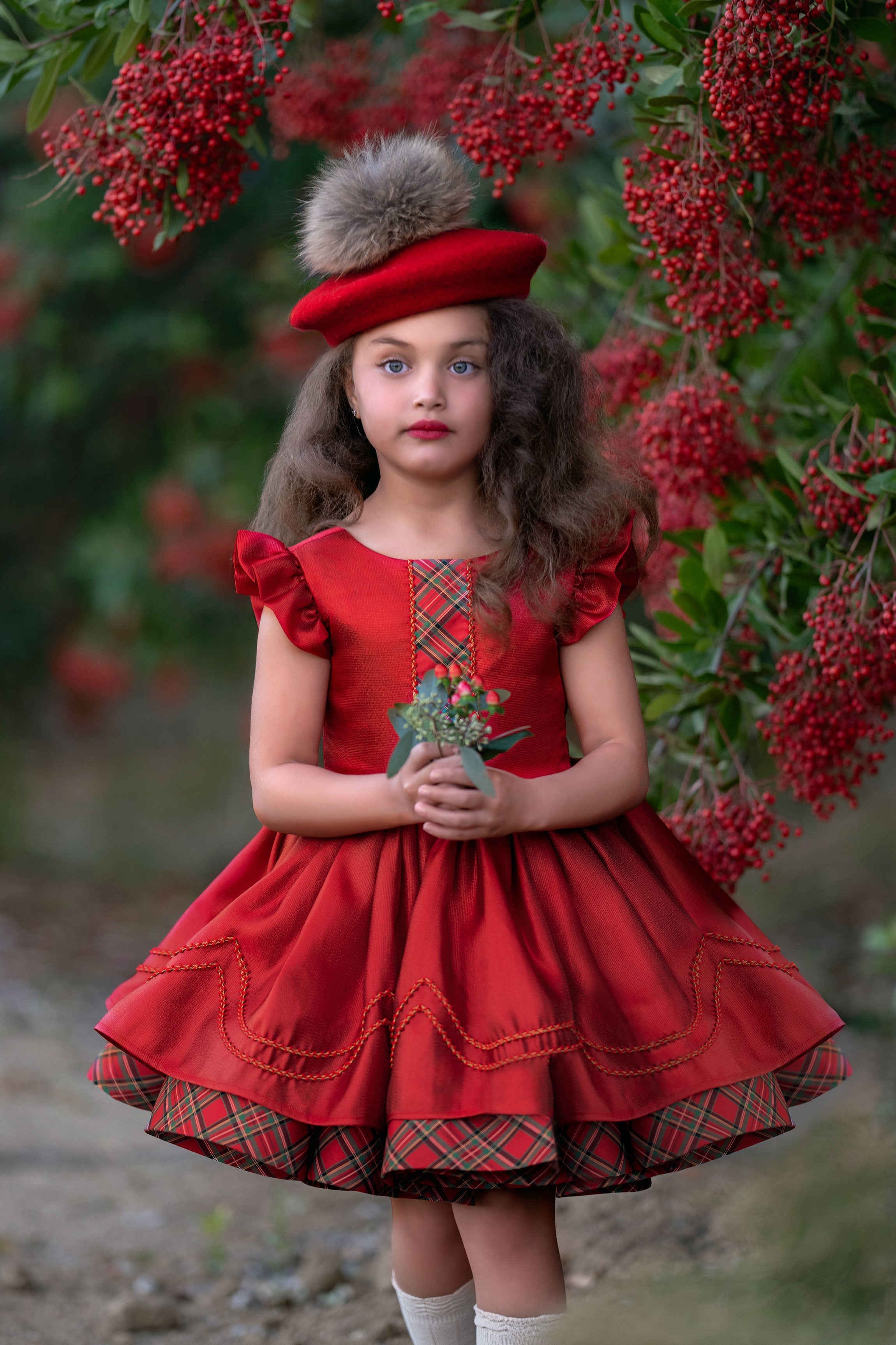 A Touch of Tartan Gleam Dress (Red)