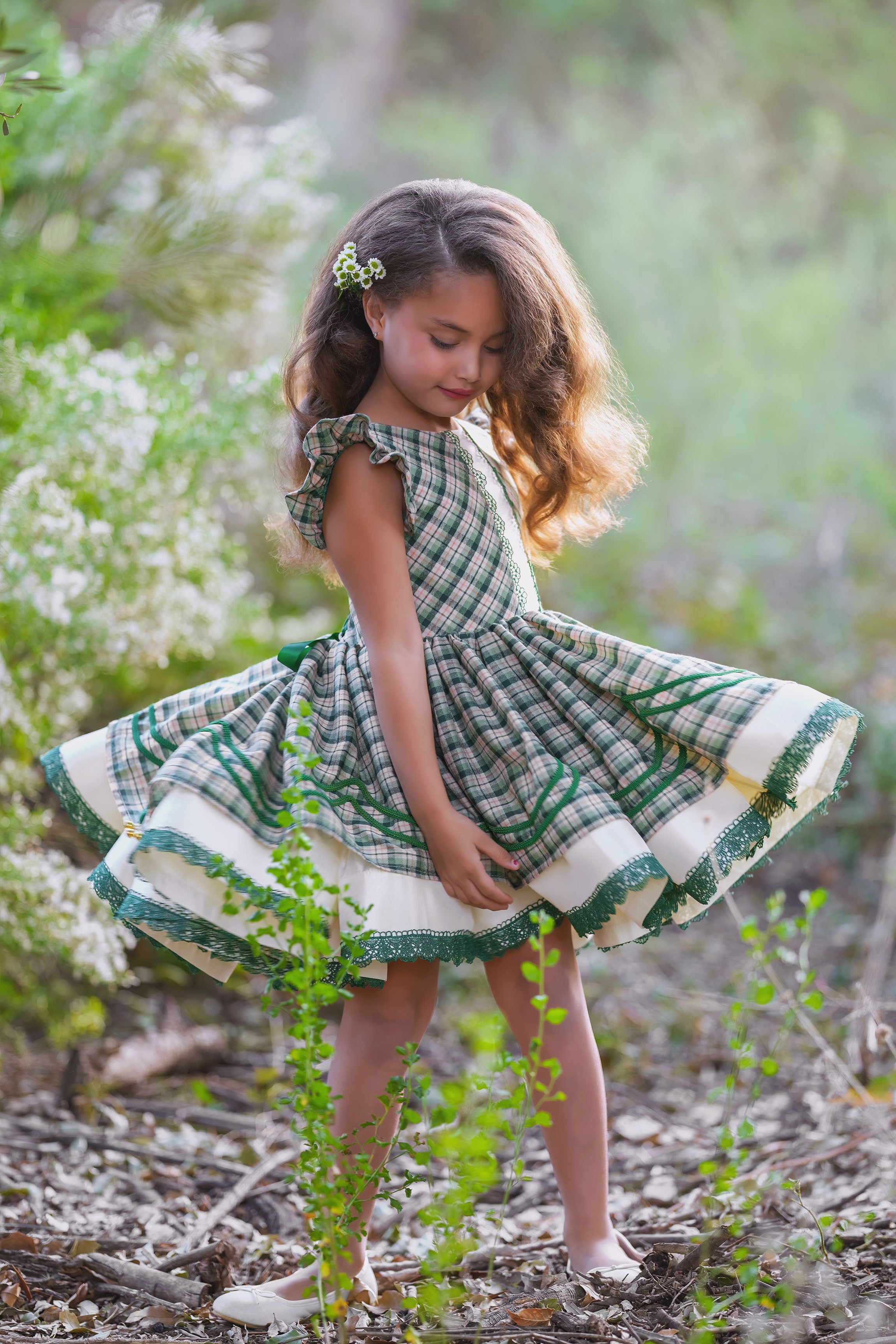 A Touch of Tartan Gleam Dress (Green)