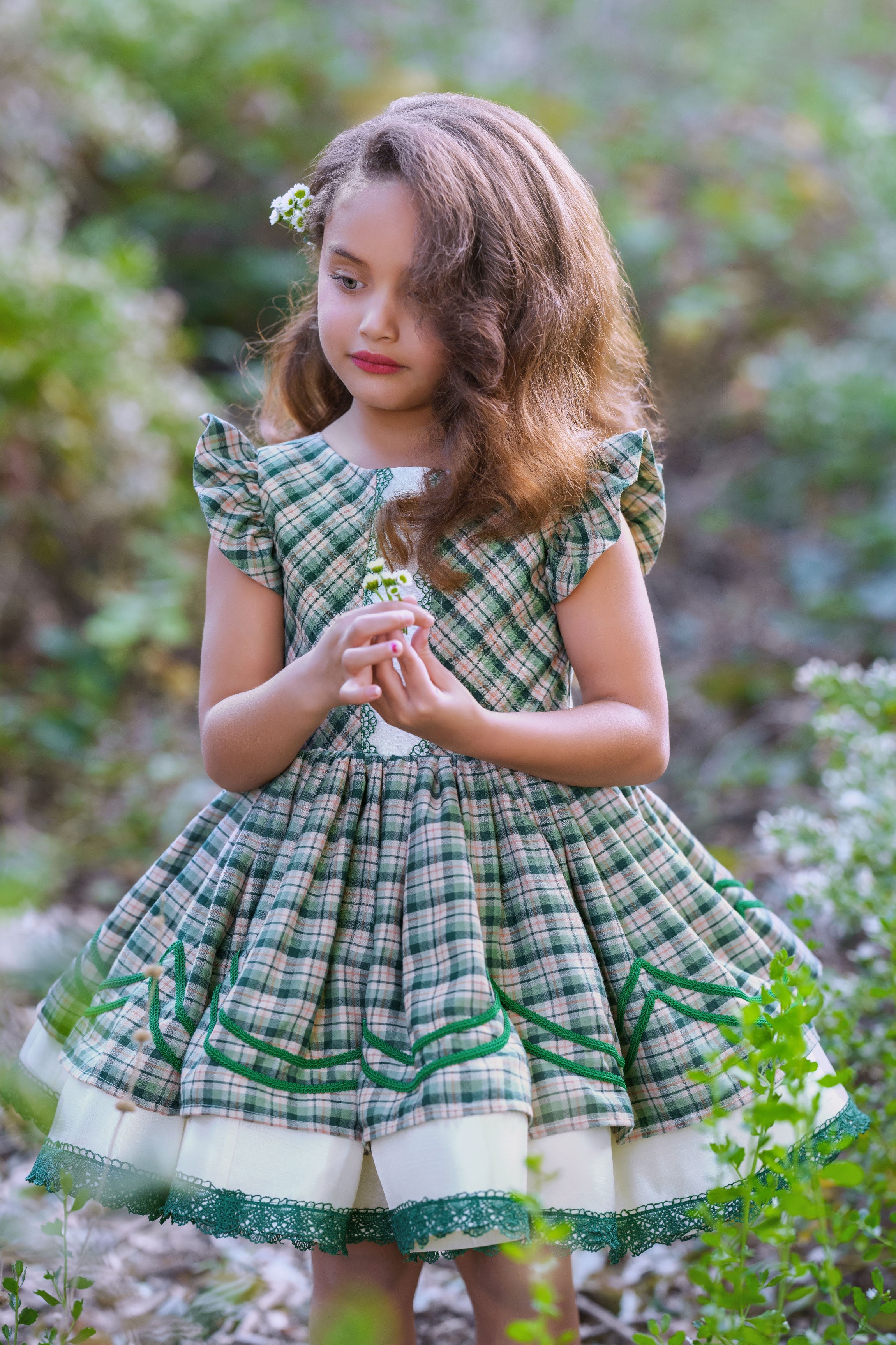 A Touch of Tartan Gleam Dress (Green)