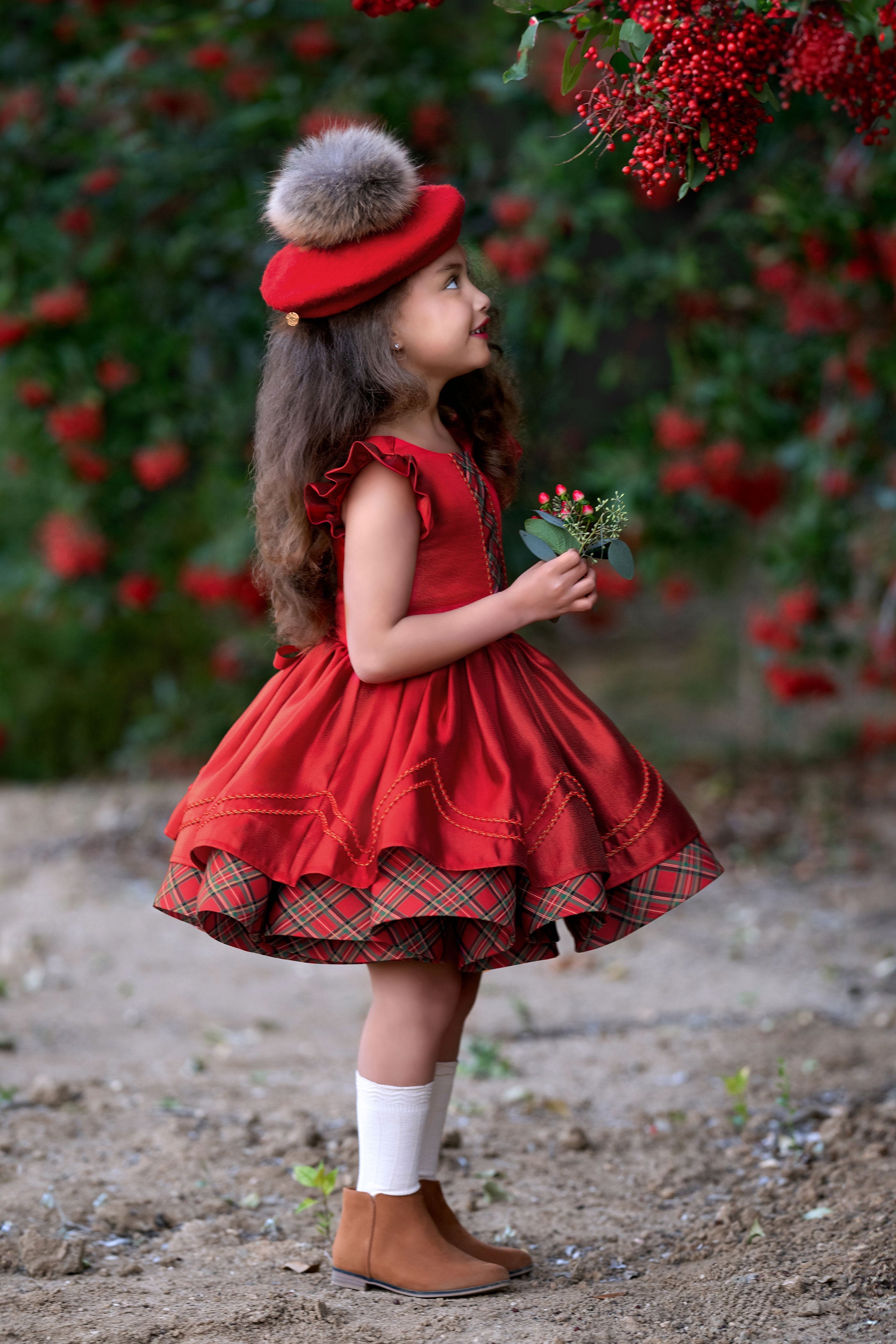 A Touch of Tartan Gleam Dress (Red)