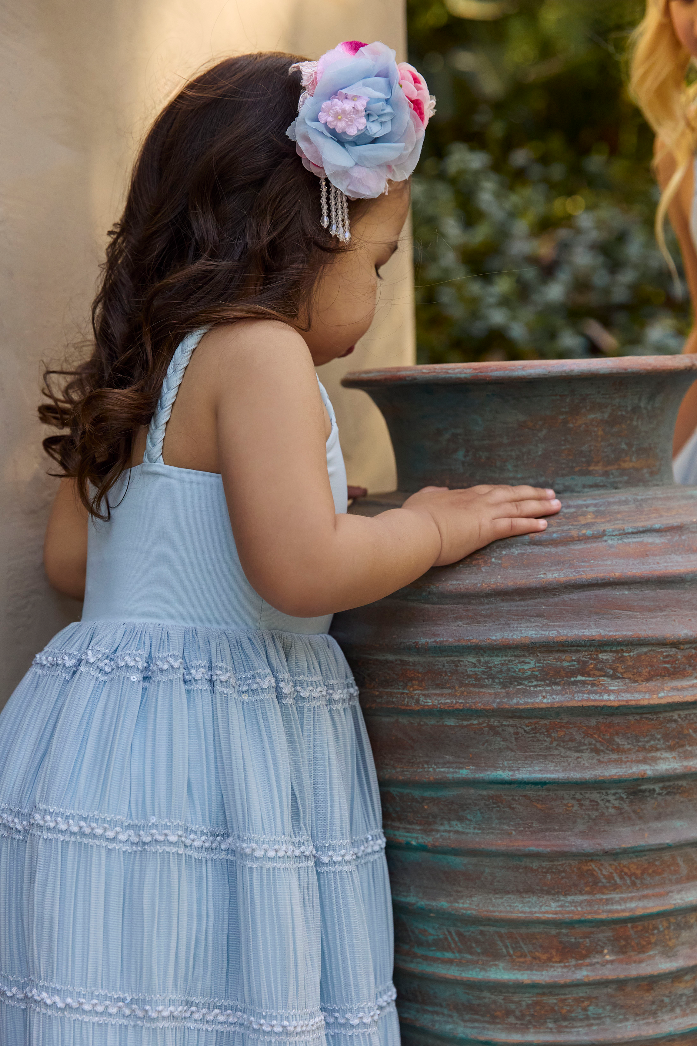 Indigo Plaited Tutu Frock