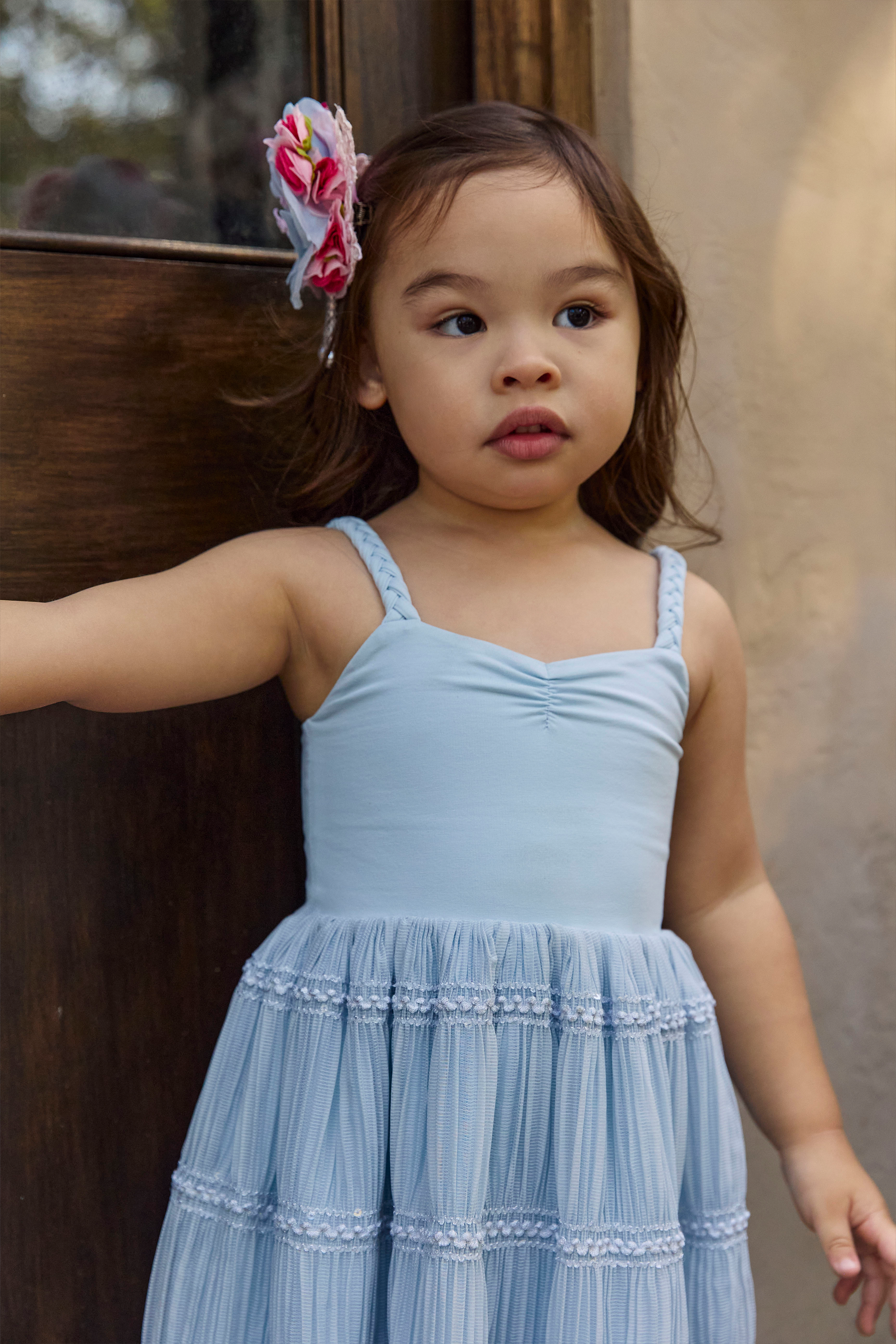 Indigo Plaited Tutu Frock