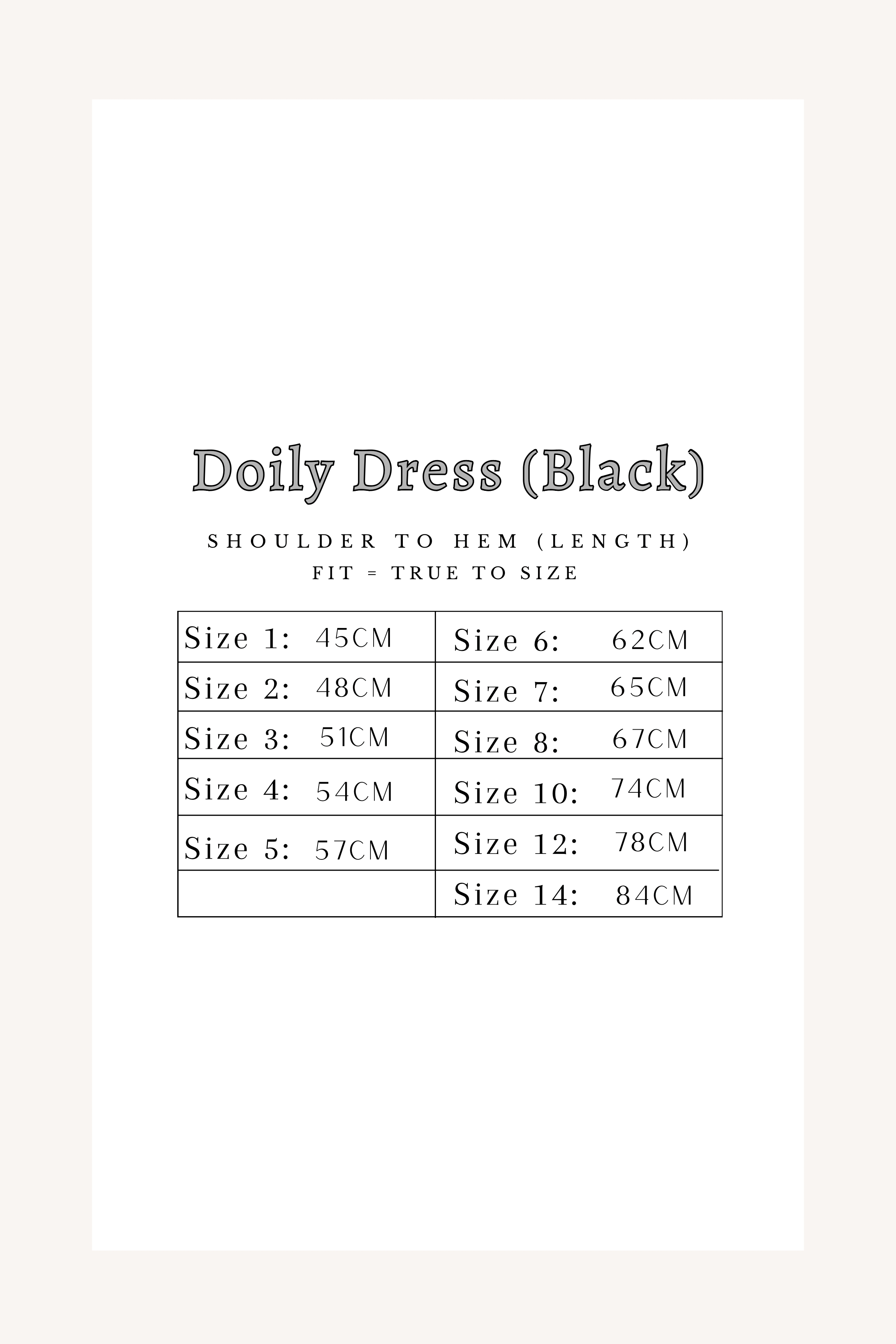 Doily Dress (Black)