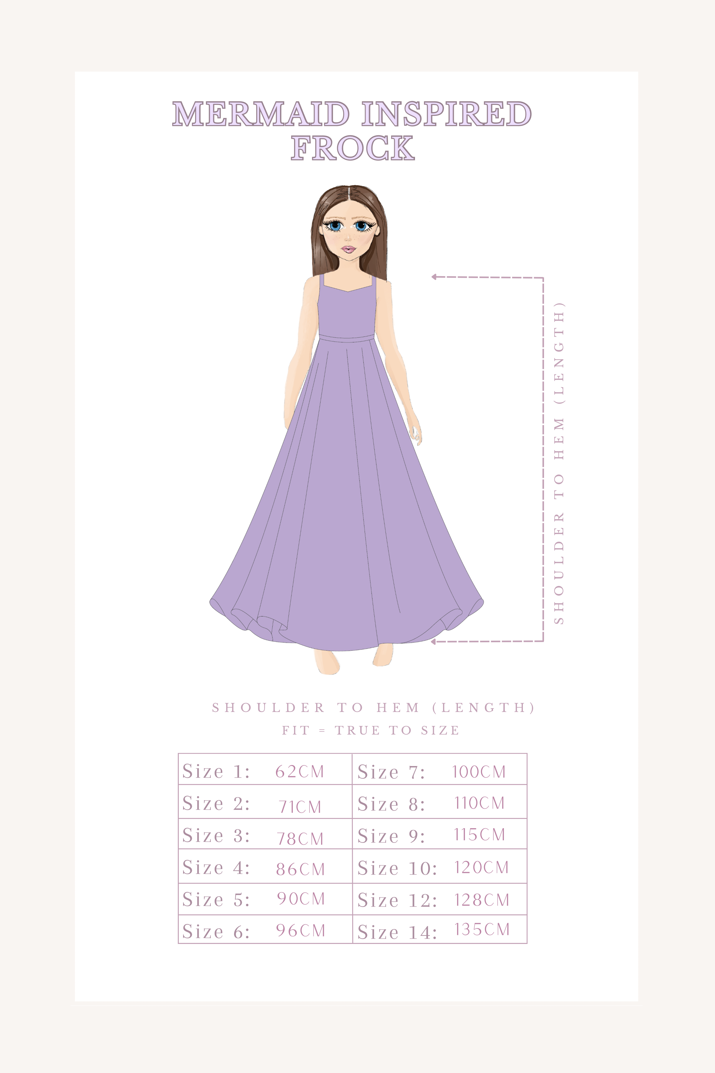 Mermaid Inspired Frock (Purple)