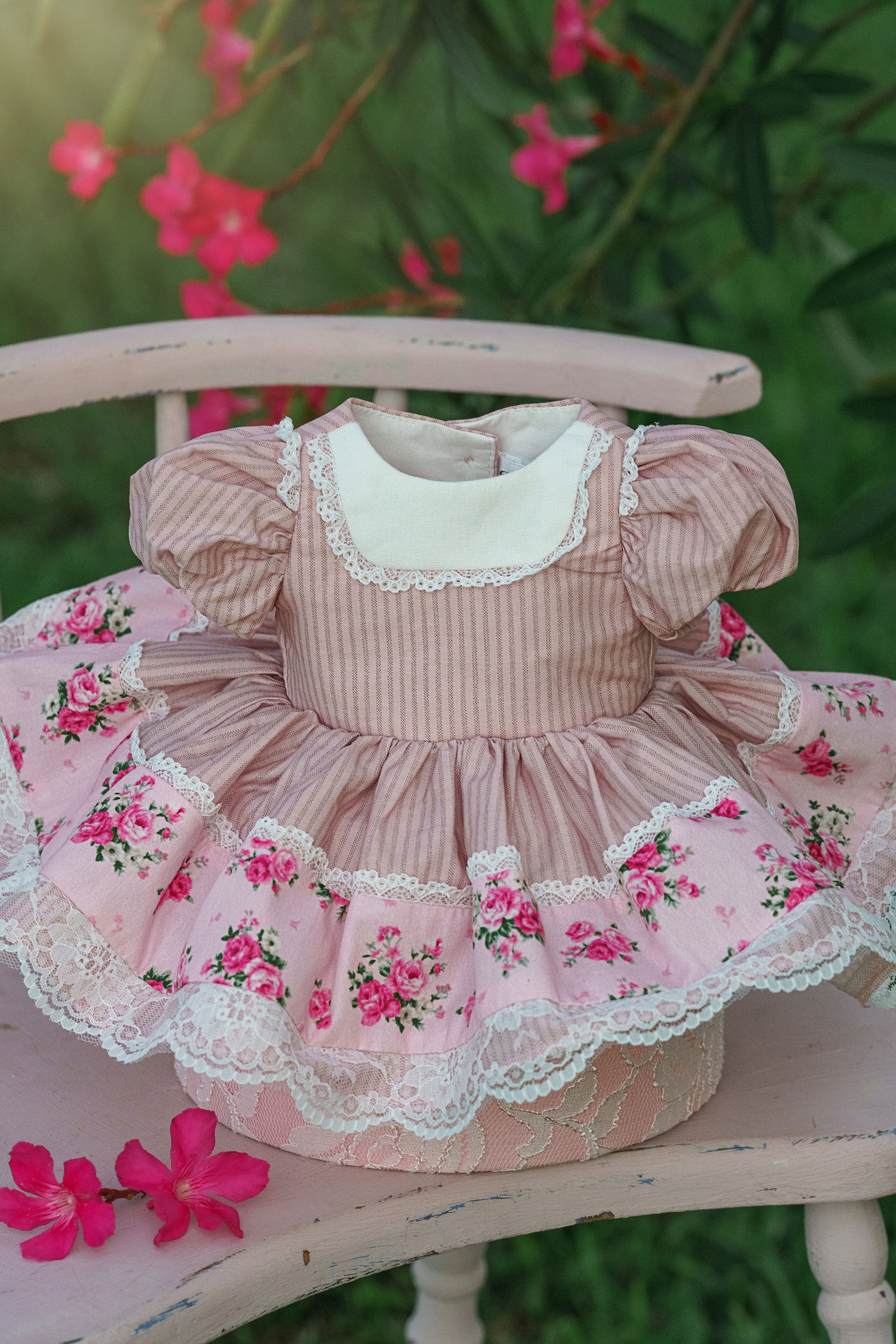 Boxed Doll Little Cottage Stripe Dress
