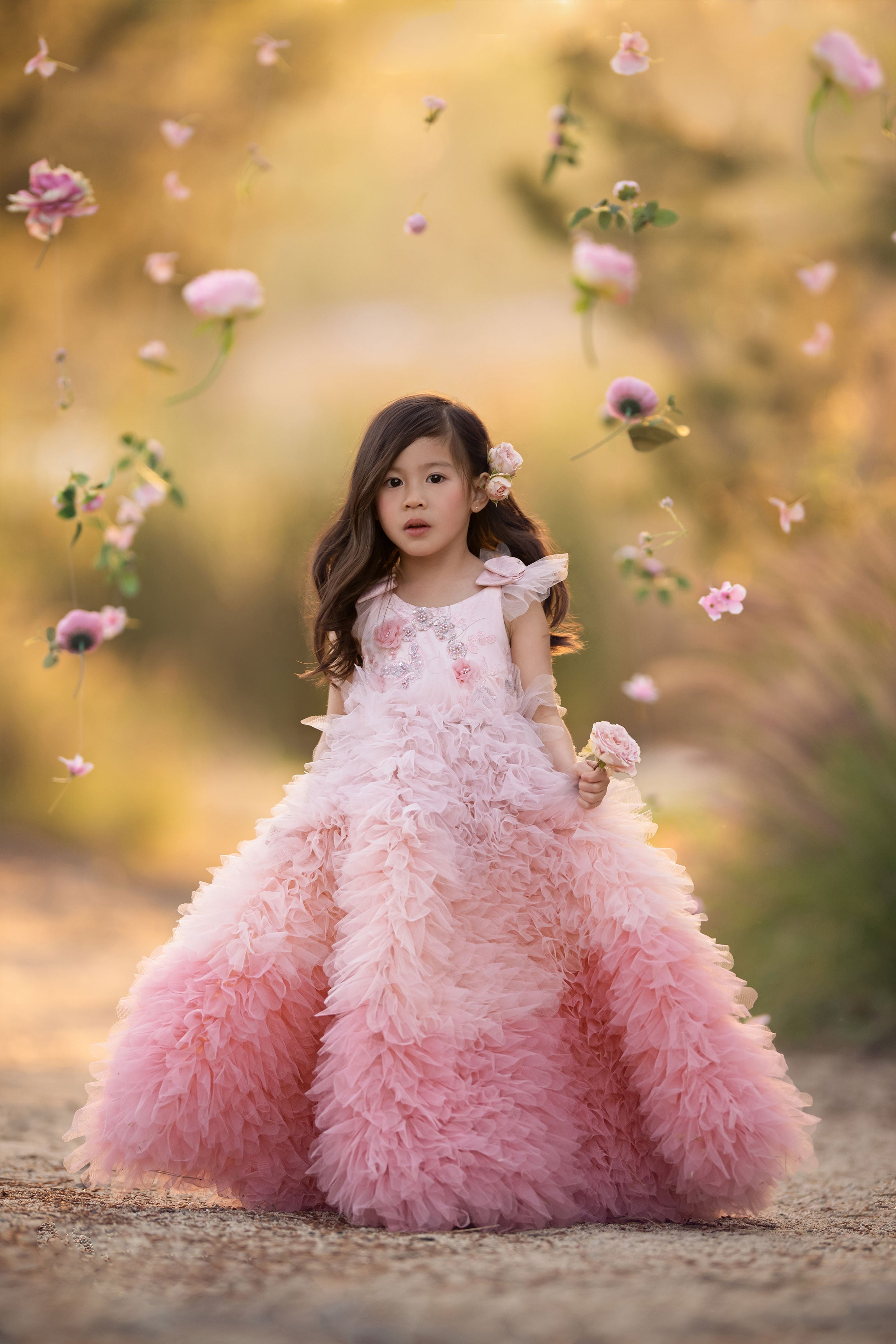 Layered Cake Gown (Pink)