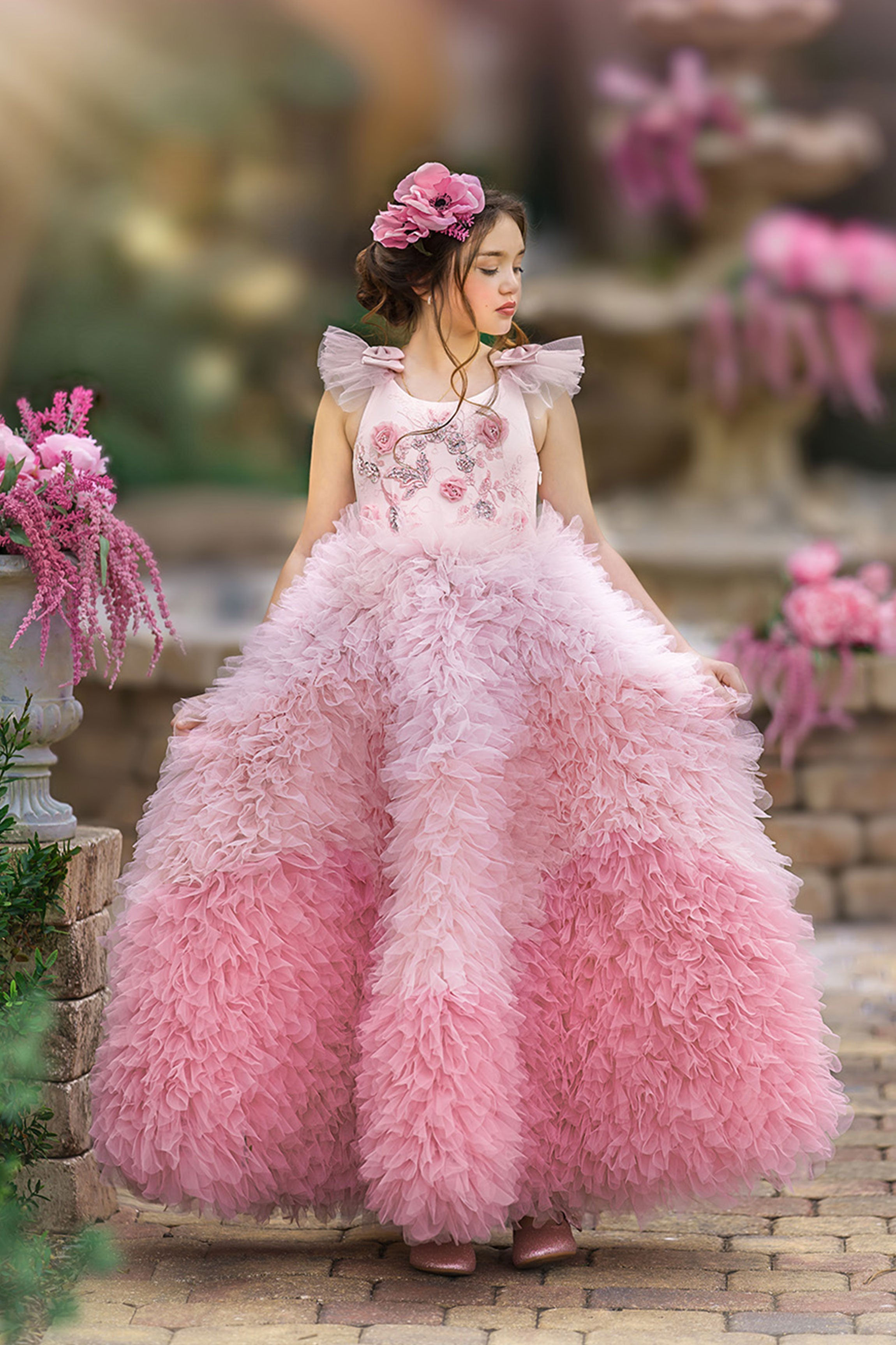 Layered Cake Gown (Pink)