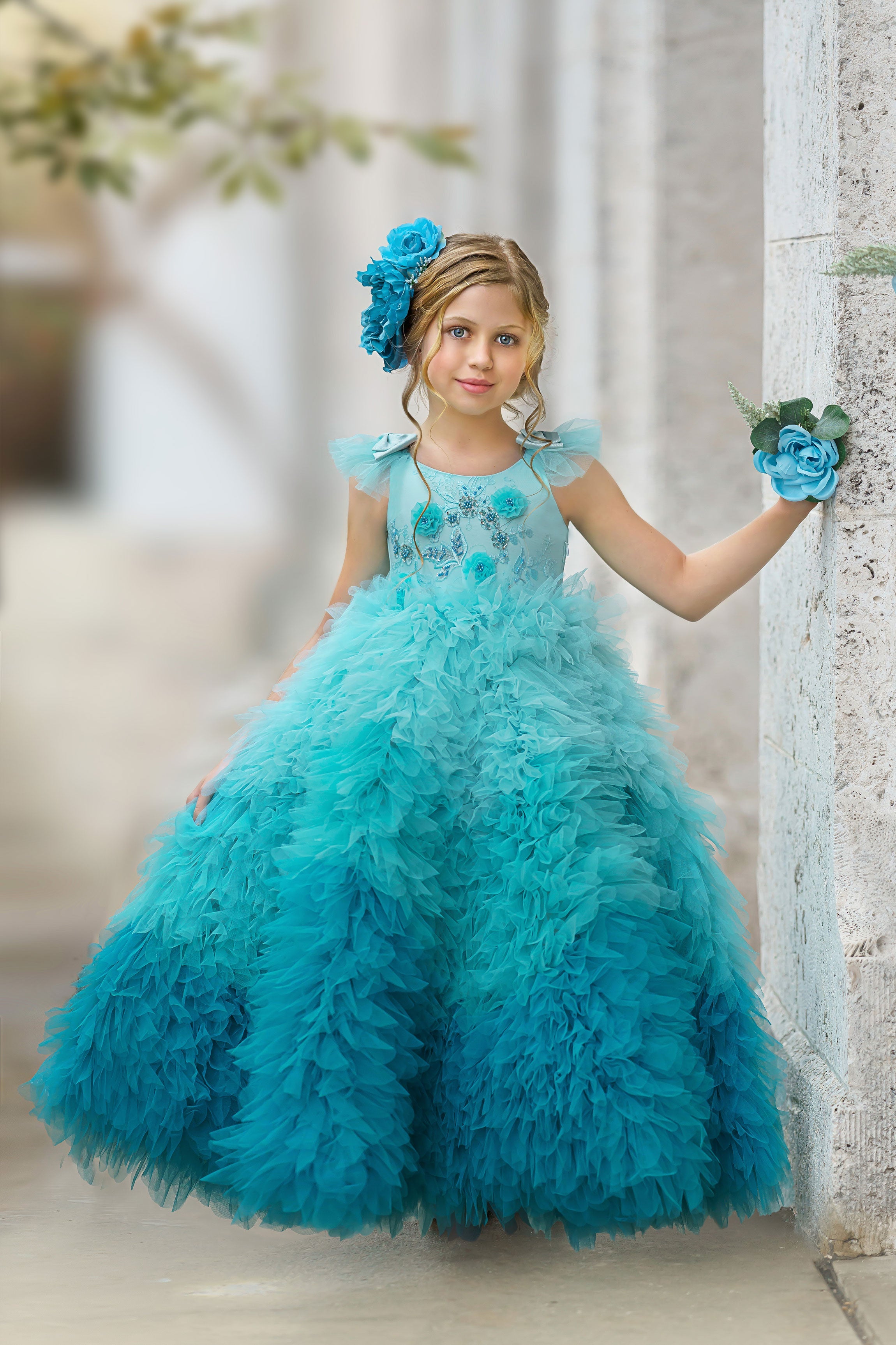 Layered Cake Gown (Blue)