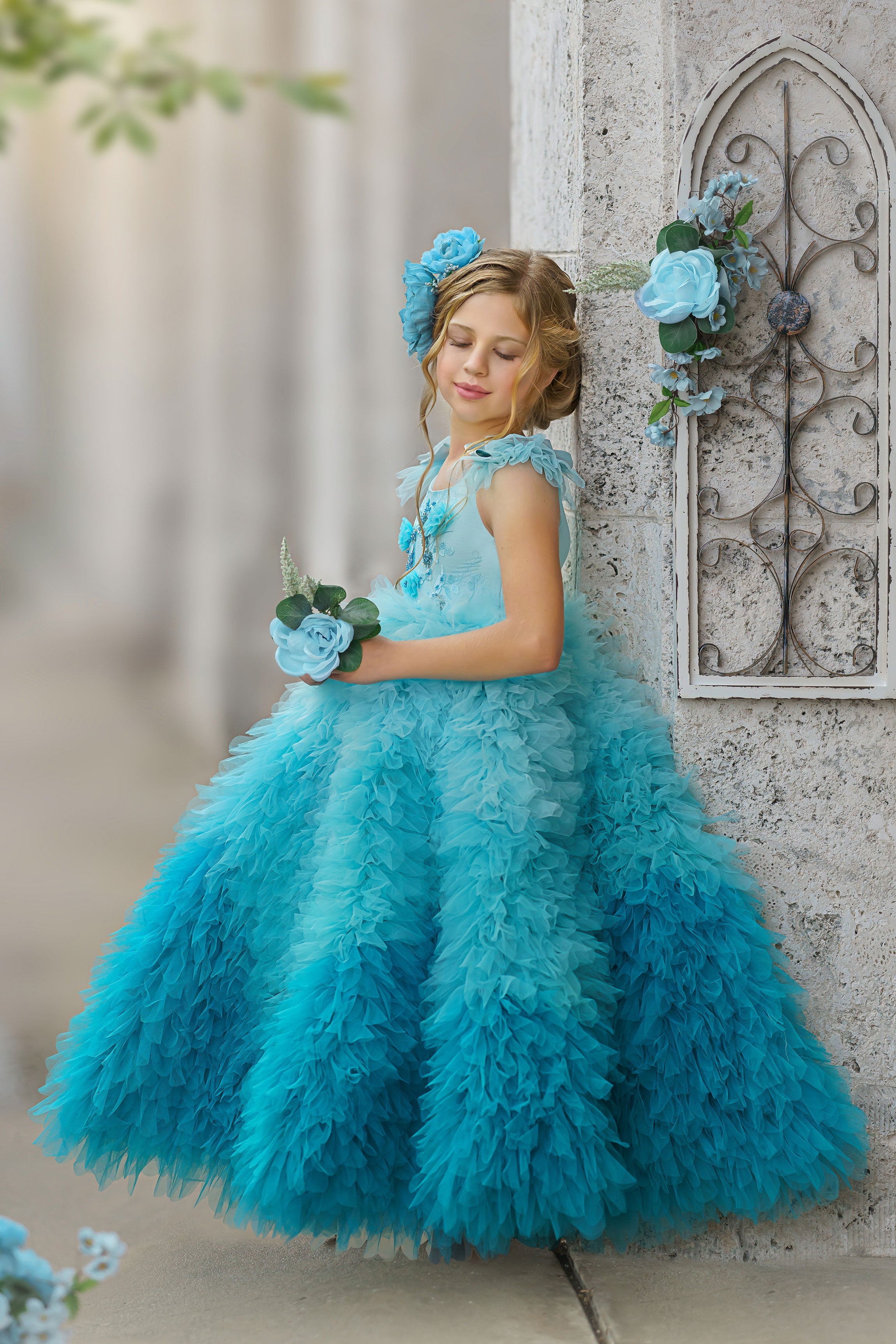 Layered Cake Gown (Blue)