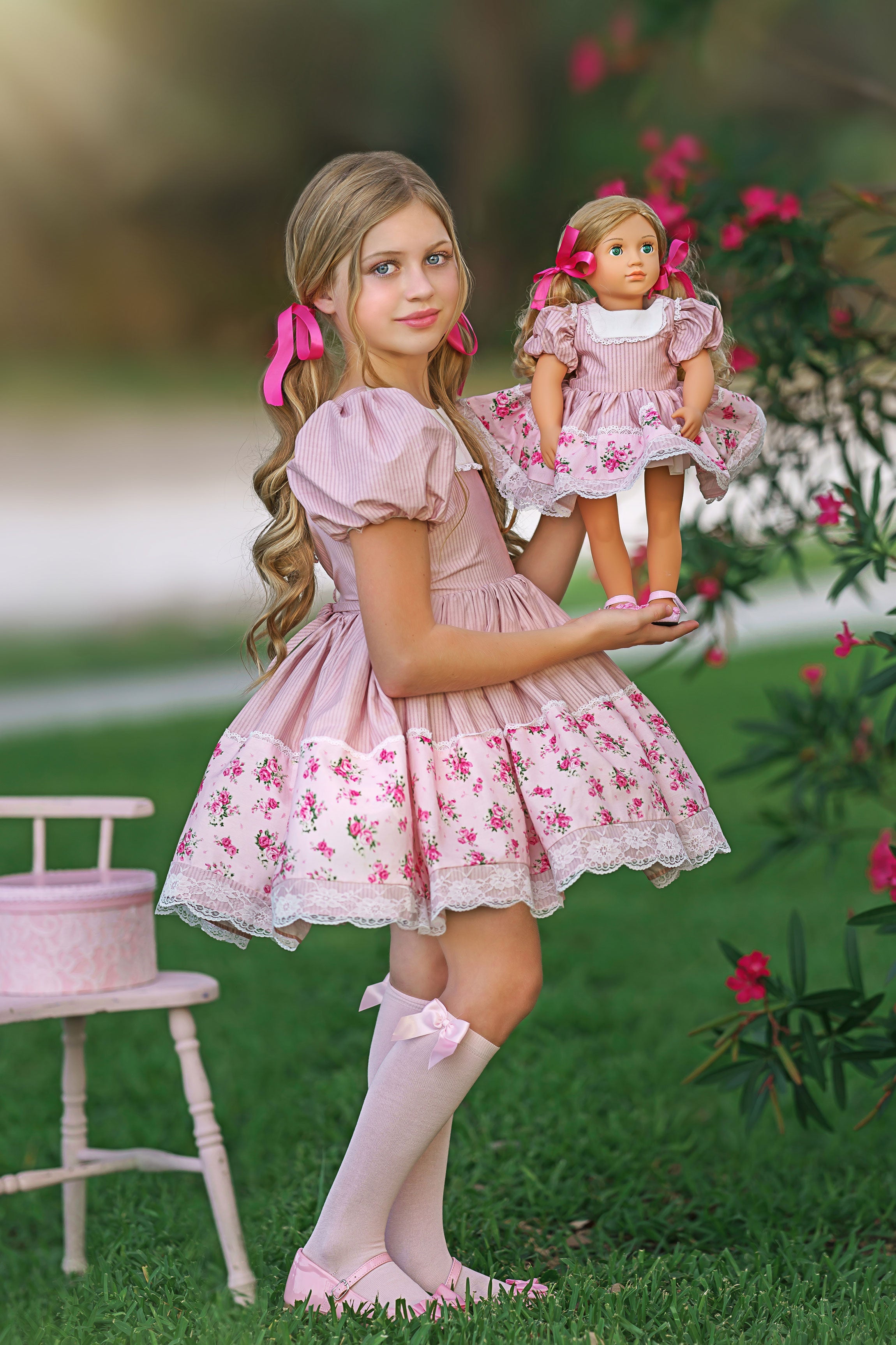 Doll Little Cottage Stripe Dress