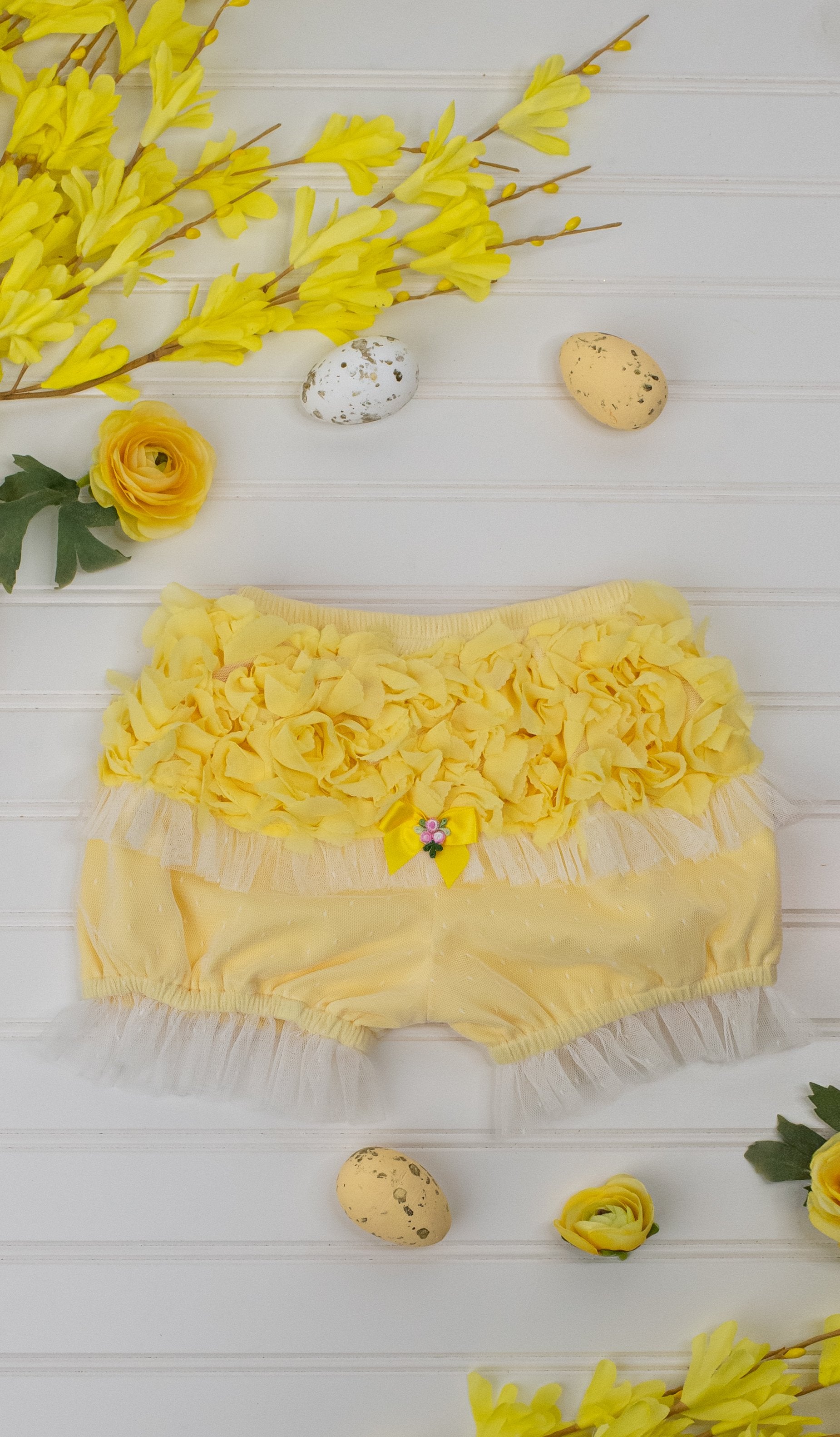 Yellow Lace Ruffle Panty